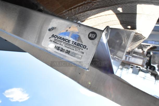 Advance Tabco MS-2030 stainless shelf, brand new with minor scratches, NSF certified. Includes manufacturer label.