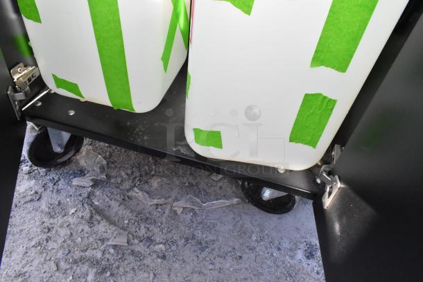 Brand new Ozark River Premier Black Portable Hand Sink with single basin, laminate cabinet. Scratch and dent condition.