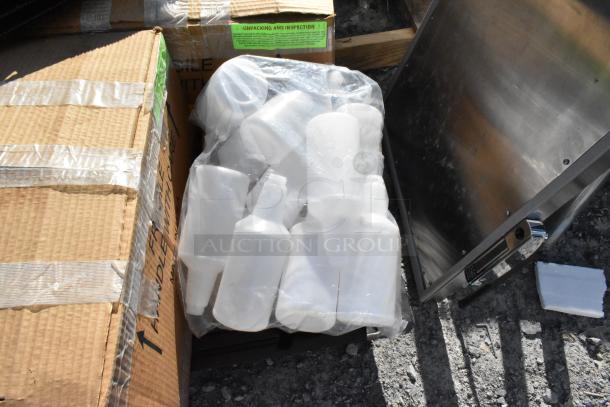 Cardboard box with sealed poly bottles, shown as new condition. Includes Naks 08D-DB Mushroom. Auction: 5 times bid value.