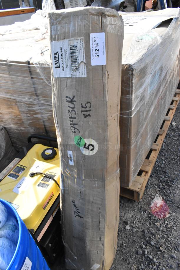 BRAND NEW Lavex 844LLMAMOE46 4' x 6' rubber livestock mat, 1/2" thick, amoebic pattern, scratch and dent packaging.