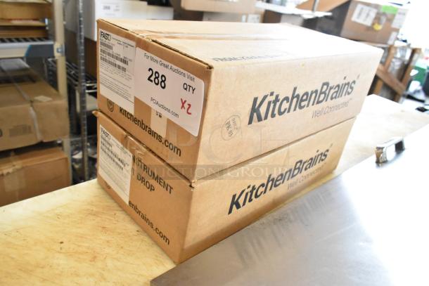 New Fast Z040120HFC Timer boxes, Kitchen Brains branding, auction label indicates quantity of 2, pristine condition.