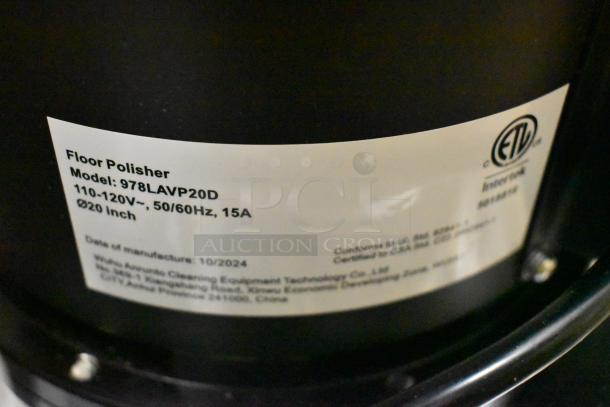 BRAND NEW Lavex 978LAVP20D 20" Dual Speed Floor Machine, 175/320 RPM, 120V, 1 Phase. Scratch and dent model. Model tag visible.