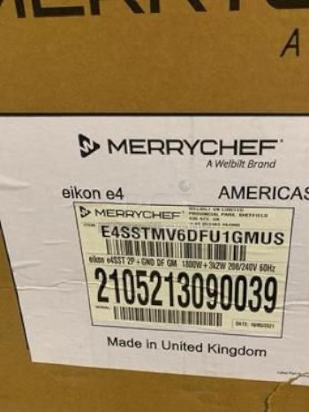 Brand new Merrychef Eikon e4 high-speed cooking oven, model E4SSTMV6DFU1GMUS, 208/240V, made in UK, fully tested.