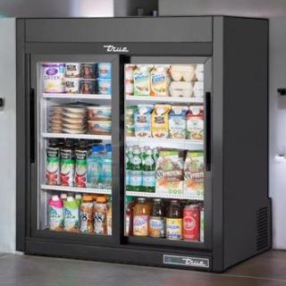 Brand new True GDM-HC~12 countertop glass door merchandiser refrigerator with 2 sliding doors, fully tested and working.