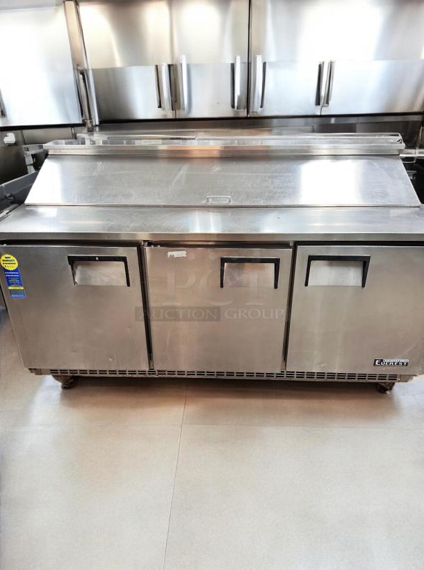 Everest EPBNR3 3-Door Refrigerated Sandwich/Salad Prep Table in excellent condition, fully tested and working.