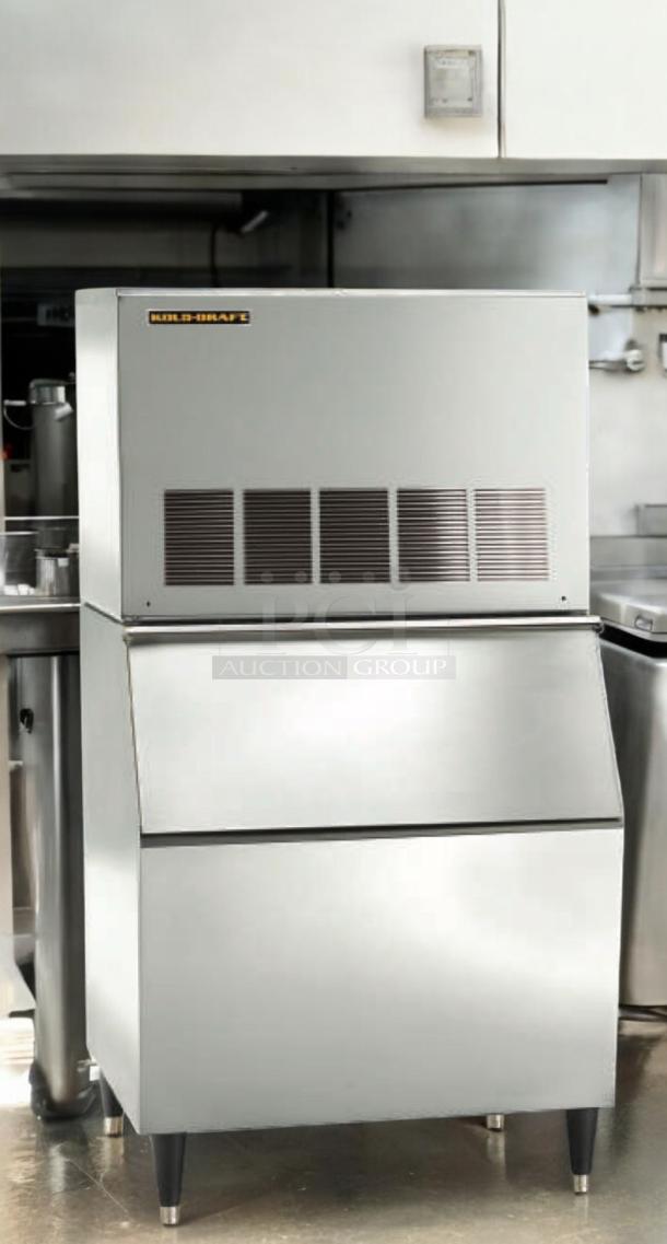 Kold Draft GT561LC Ice Machine, excellent condition, 115V, fully tested and working, silver exterior, ventilation grille.