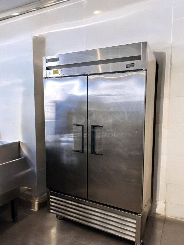 True T-43-HC two-door reach-in refrigerator, stainless steel, excellent condition, 115V, fully tested and working.