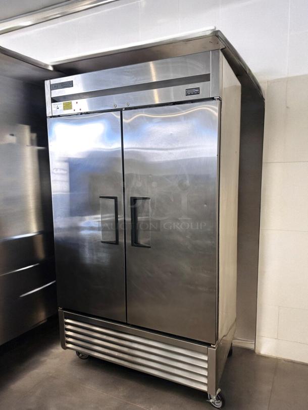 True T-43-HC two-door refrigerator in excellent condition, stainless steel finish, 115V, fully tested and working.