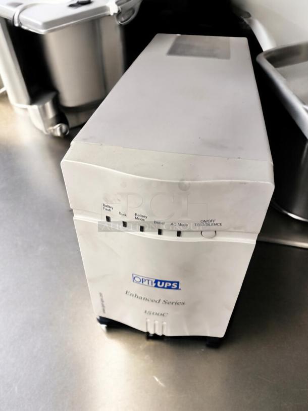 OPTI UPS Enhanced Series 1500C, 980W, in excellent condition, fully tested and working, model ES1500C visible.