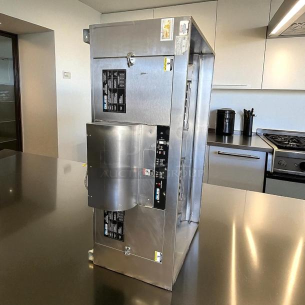 Giles Food ModF SH-6 W/FSH-6 stainless steel hood, stand mount, tested, working, excellent condition, visible labels.