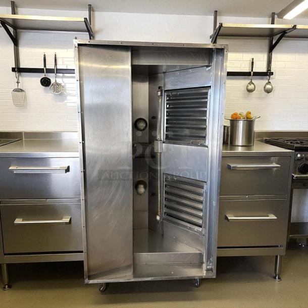 Giles Food Model ModF SH-6 W/FSH-6 stainless steel hood in excellent condition, stand mount, tested and working.