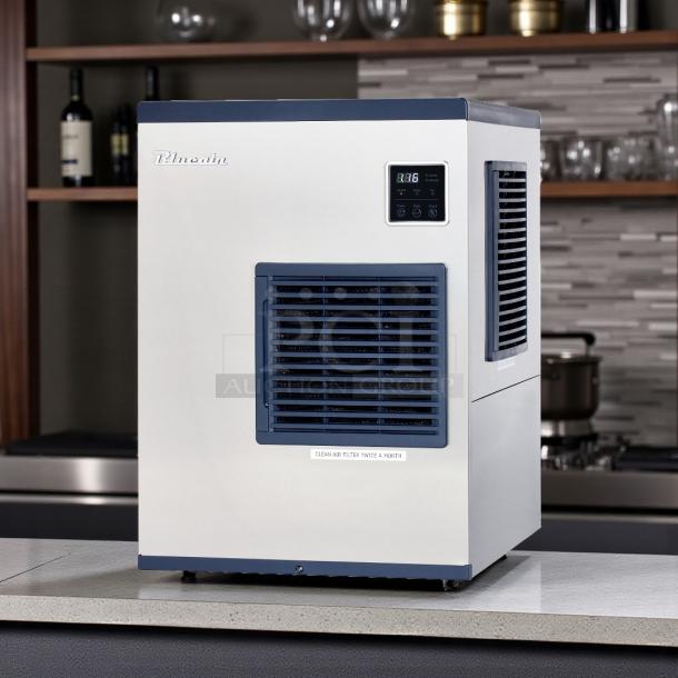 Blue Air Model BLMI-850A _BA126 ice machine with bin in excellent condition, fully tested and working.