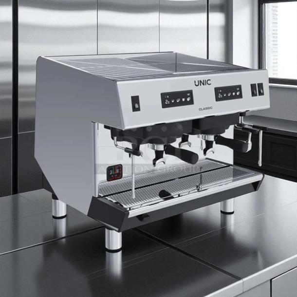 UNIC PONY 4 Super Automatic Espresso Machine, 4 Groups, 2.6 gal Boiler, 230v/1ph, excellent condition, fully tested.
