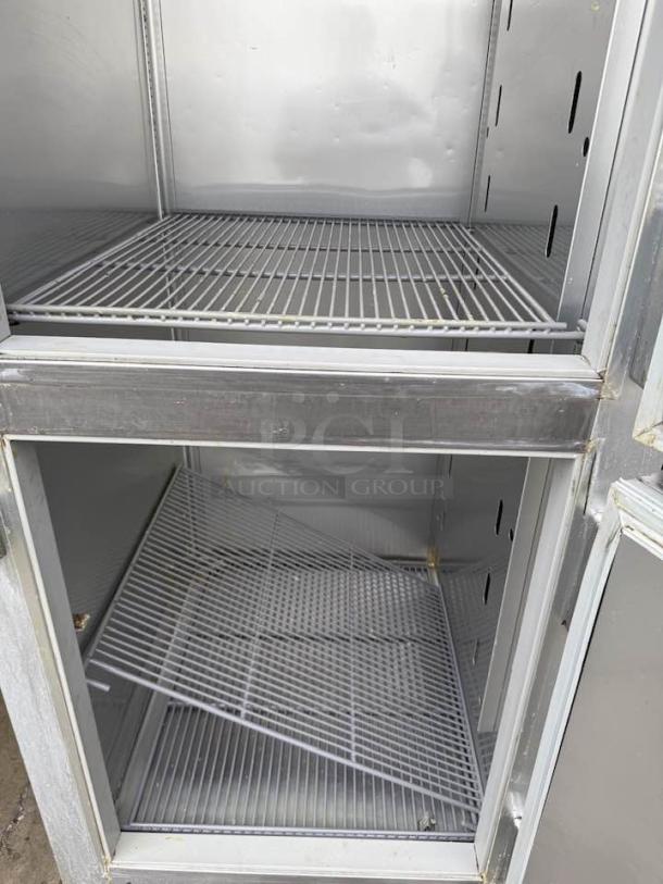 True STA1R-2HS Solid Half Door Refrigerator, 1 section, stainless steel interior, tested, working, excellent condition.