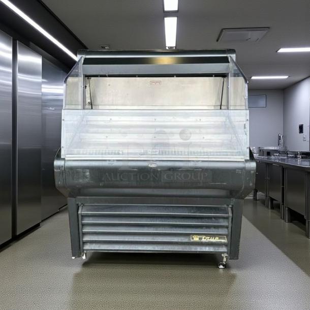 True THAC-36 Refrigerated Air Curtain Merchandiser, excellent condition, 115V, fully tested, clear display shelves.