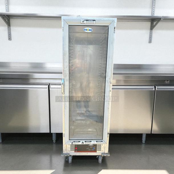 Cozoc Heated Holding Cabinet Model HPC7008 in excellent condition. Fully operational, with visible Cozoc branding and control panel.