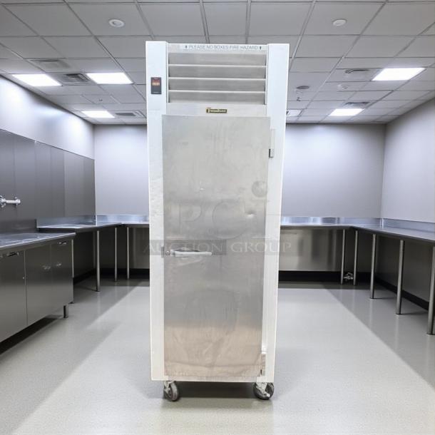 Traulsen G10010 commercial refrigerator, excellent condition, 115V, fully tested, stainless steel, with visible brand logo.