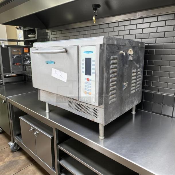 Turbochef NGC rapid cook convection oven, silver finish, tested and working, 208/240V, visible control panel.