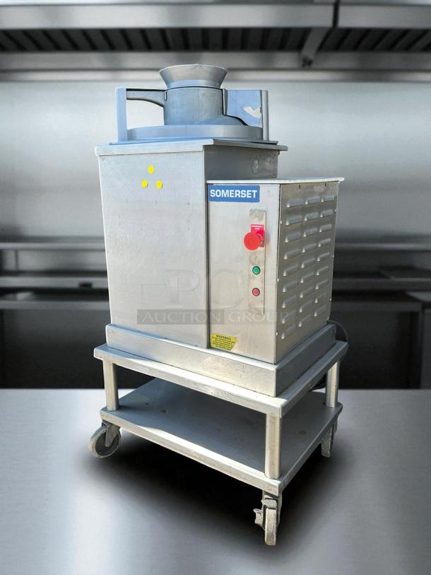 Somerset SDR-400 Dough Rounder, heavy-duty, 115v, stainless steel, tested and working, features visible labels and controls.