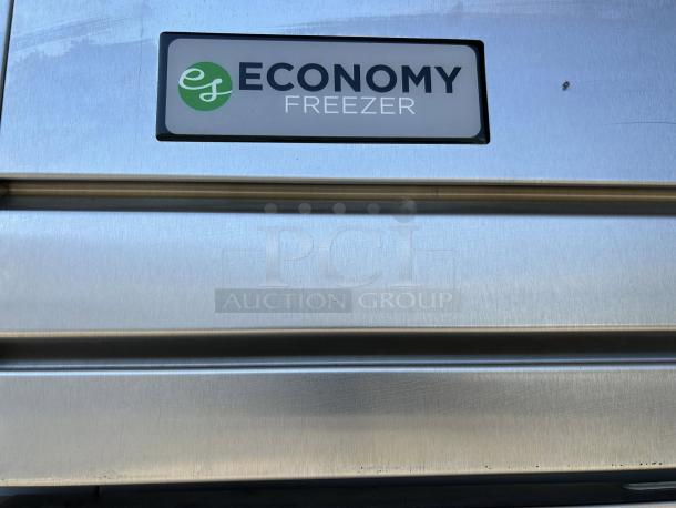 Economy Series EF1A-FS commercial freezer, excellent condition, stainless steel finish, single door, fully tested, 115V.