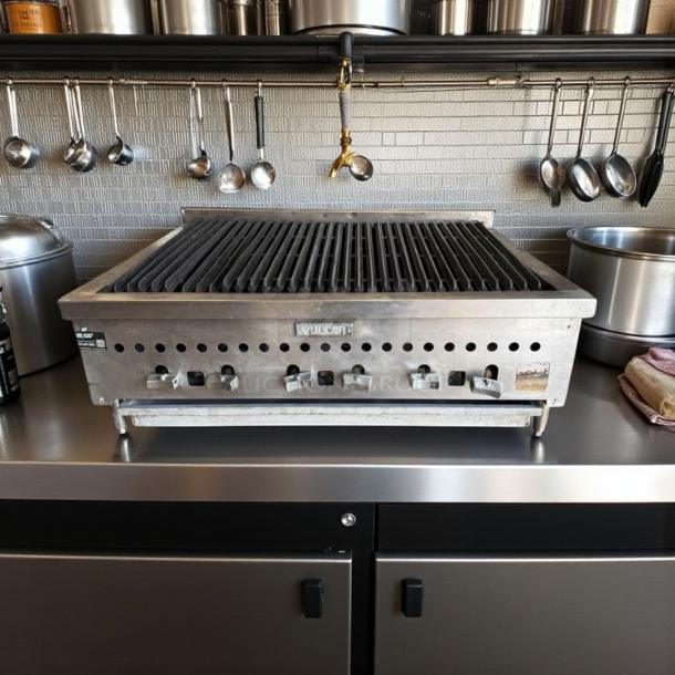 Vulcan VCRG36-M 36" commercial gas charbroiler in excellent condition; natural gas; fully tested and working.