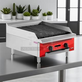 Excellent Condition – Avantco Chef Series Lava Rock Charbroiler – Natural Gas – Fully Tested & Working! - Item #1207231