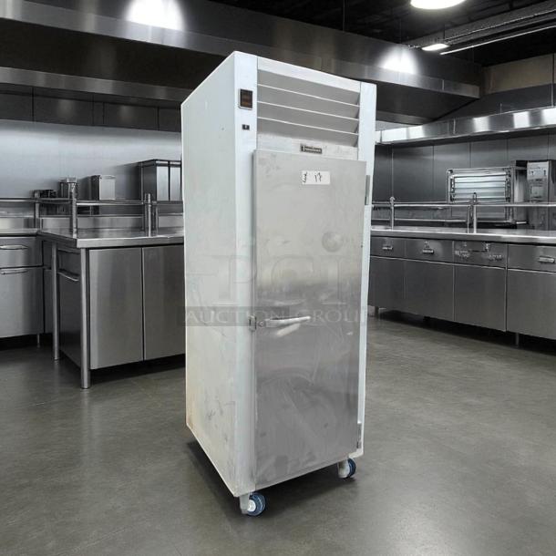 Traulsen G10010 commercial refrigerator, excellent condition, 115V, fully tested and working, in stainless steel finish.