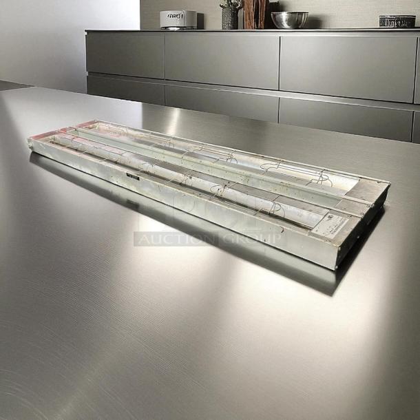 Hatco Glo-Ray Strip Food Warmer, Model GRAH-60D, in excellent condition on metal countertop. Fully tested, 120V.
