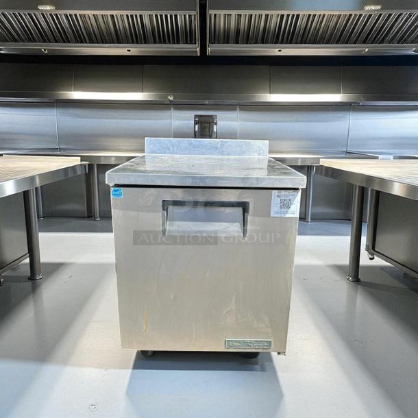 True TWT-27-HC 1-Door Worktop Refrigerator, 27" stainless steel, excellent condition, fully tested, 115V.