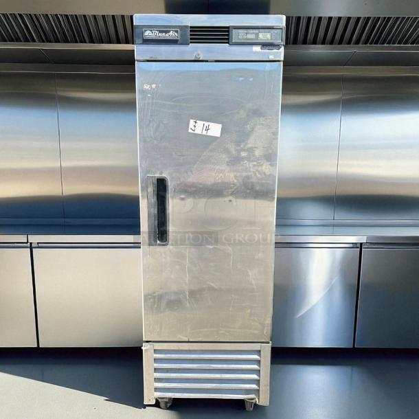 Blue Air BSF23-HC stainless steel freezer, 1 solid door, tested and working, great condition, model label on top.