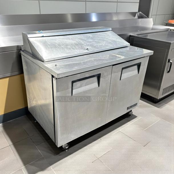 True TSSU-48-12-HC stainless sandwich prep unit, 12 CuFt, holds 12 1/6 pans, tested and working, excellent condition.