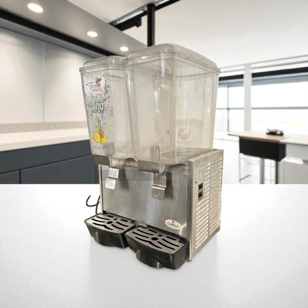 Crathco D25-3 twin 5-gallon bowl beverage dispenser, excellent condition, model T410033, fully tested, 115V.