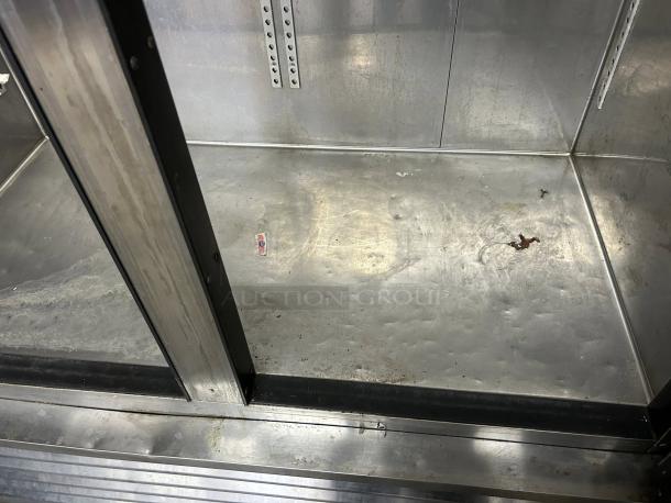 Turbo Air 2-Door Commercial Refrigerator, Model MSR-49NM, excellent condition, fully tested, interior view.