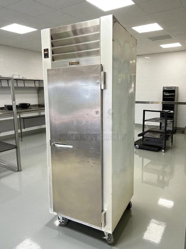 Traulsen Commercial Freezer G12010 in excellent condition, stainless steel, on casters, fully tested and working.