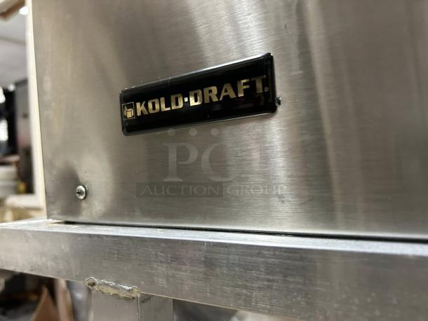 Kold-Draft GT561LC ice machine, stainless steel, water cooled, 30" wide, produces 543 lbs, tested and working, logo visible.