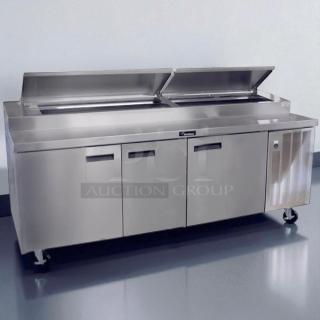 Excellent Condition - Delfield 3 Door Pizza Prep Table 115v.  - Tested and Working! - Item #1207267
