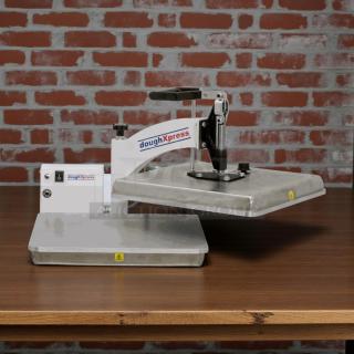 Excellent condition DoughXpress manual pizza dough press, fully tested. Features sturdy metal plates, branded logo visible.