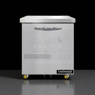 Continental UC27 7.4 Cu Ft undercounter refrigerator, front breathing, excellent condition, tested and working.