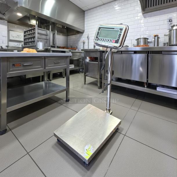 Uline Digital Platform Scale, Model H-5837, 120V, excellent condition, fully tested, with digital display and sturdy base.