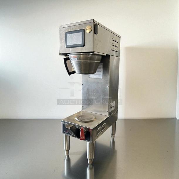 Curtis G4GEMS63A1000 coffee brewer, 1.5 gal capacity, stainless steel, touchscreen display, tested, excellent condition.