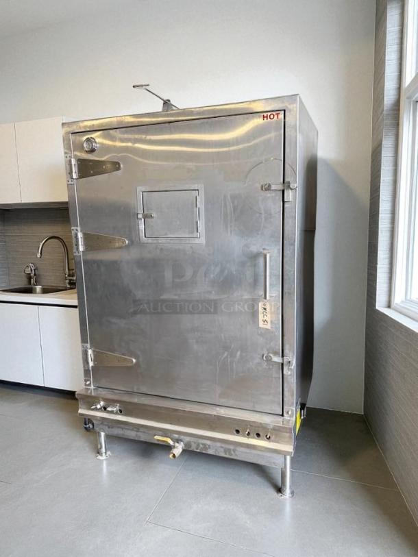 Stainless Steel Chinese BBQ Oven by CHINA PACIFIC CO., INC., Model EQ-36L. Features left hinge, tested and working.
