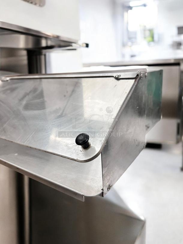 Antunes HLZ-1 Heated Bun Buffer in excellent condition, stainless steel, 120V, fully tested, angled view.