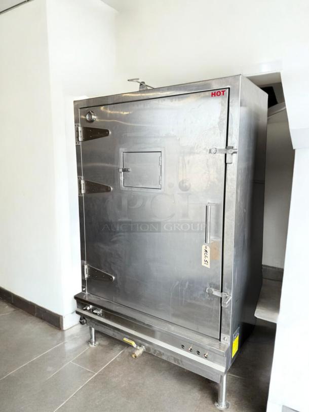 China Pacific CPO-48 gas roaster oven, excellent condition, stainless steel, natural gas, 180,000 BTU/hr, fully tested.