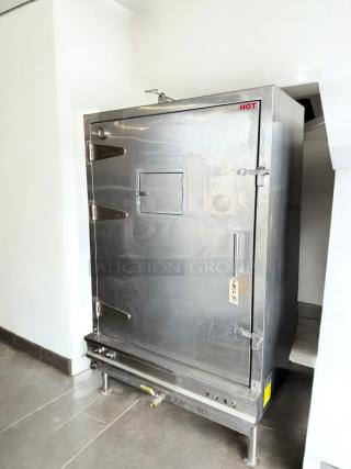 China Pacific CPO-48 gas roaster oven, excellent condition, stainless steel, natural gas, 180,000 BTU/hr, fully tested.