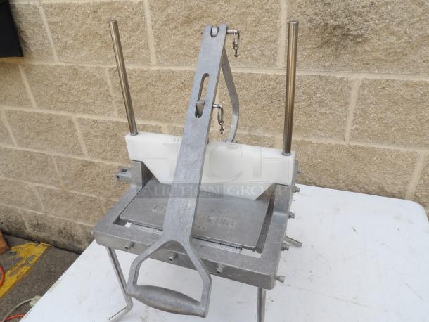 Vollrath 4400N Redco Lettuce King IV vegetable chopper, 1"x1" grid, stainless steel frame, slightly used condition.
