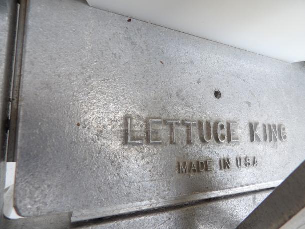 Vollrath 4400N Redco Lettuce King IV chopper, stainless steel, "Made in USA" marking, 1"x1" cut size, 17"x18.5"x21.625".