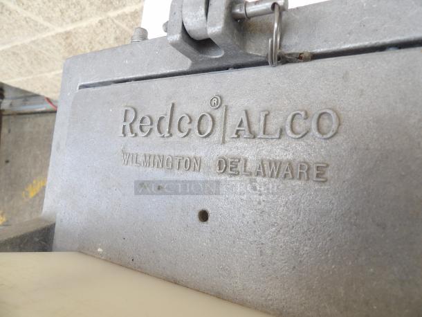 Vollrath 4400N Redco Lettuce King IV, vegetable chopper, 1"x1" blades, embossed with "Wilmington Delaware" logo, used condition.