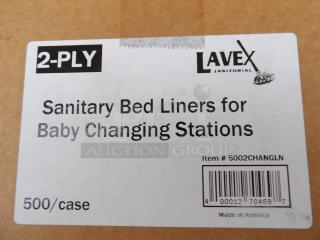 Lavex 2-Ply Baby Changing Table Liners - 500/Case - Item #1207417
