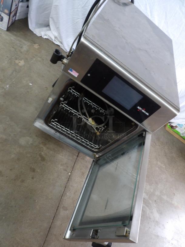 2018 Alto Shaam CTX4-10E stainless steel commercial combi oven, very clean, electric powered, 208V, 1 phase, open door.
