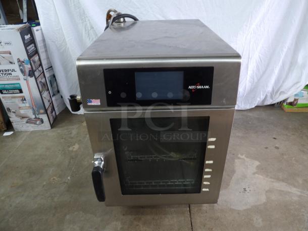 2018 Alto Shaam CTX4-10EC stainless steel combi oven, clean, electric, 208V, 1 phase, worked when removed, clear display panel.